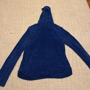 Rue 21 Royal Blue Chenille Hoodie Sweater